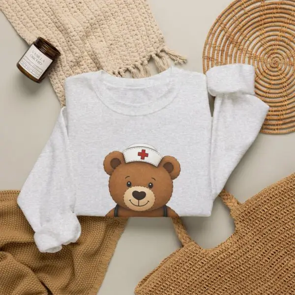 Ours en Peluche Infirmière - Sweat col  Rond