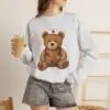 Ours en Peluche Infirmière - Sweat col  Rond