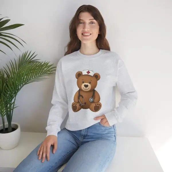 Ours en Peluche Infirmière - Sweat col  Rond