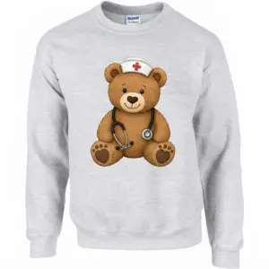 1788537936215 Ours en Peluche Infirmière - Sweat col Rond
